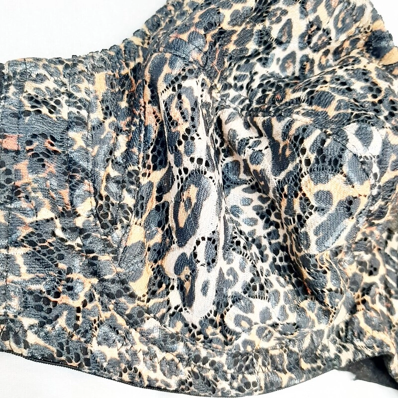 سوتین زنانه طرح پلنگی فنردار مینی مایزر(کوچک کننده)