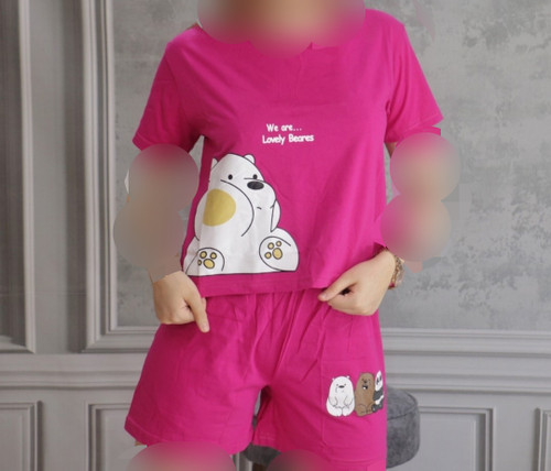 کراپ وشورتک پاندا نخ پنبه ایرانی