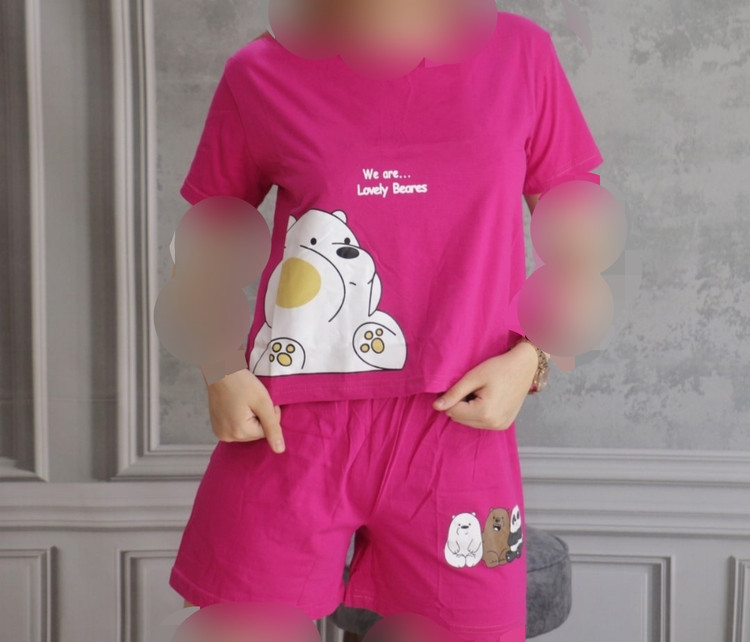 کراپ وشورتک پاندا نخ پنبه ایرانی