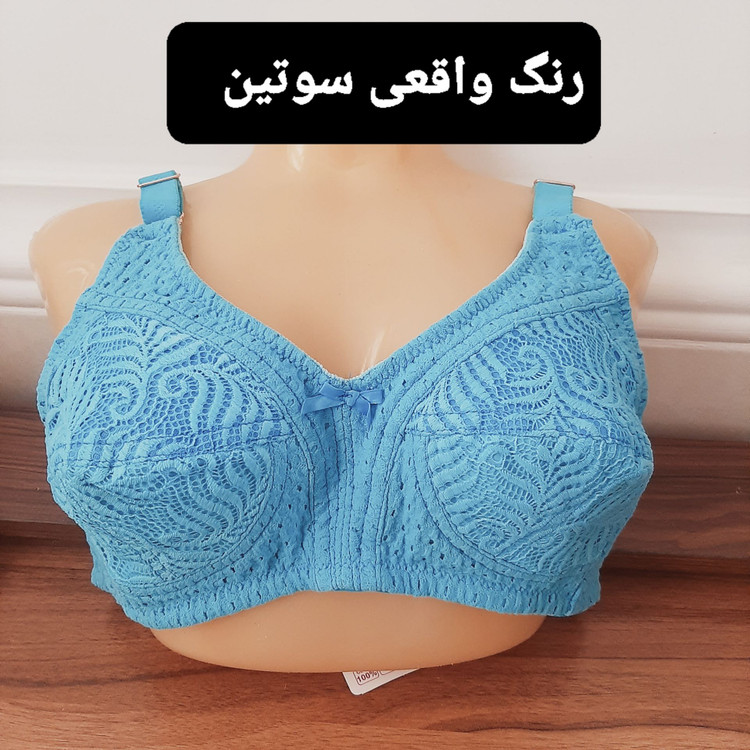 سوتین نخی طبی کاسه دانتل بدون فنر