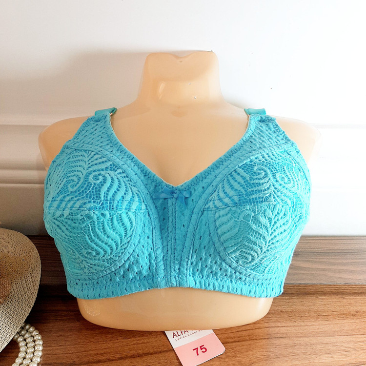 سوتین طبی نخ پنبه سوزنی کاسه دانتل بدون فنر