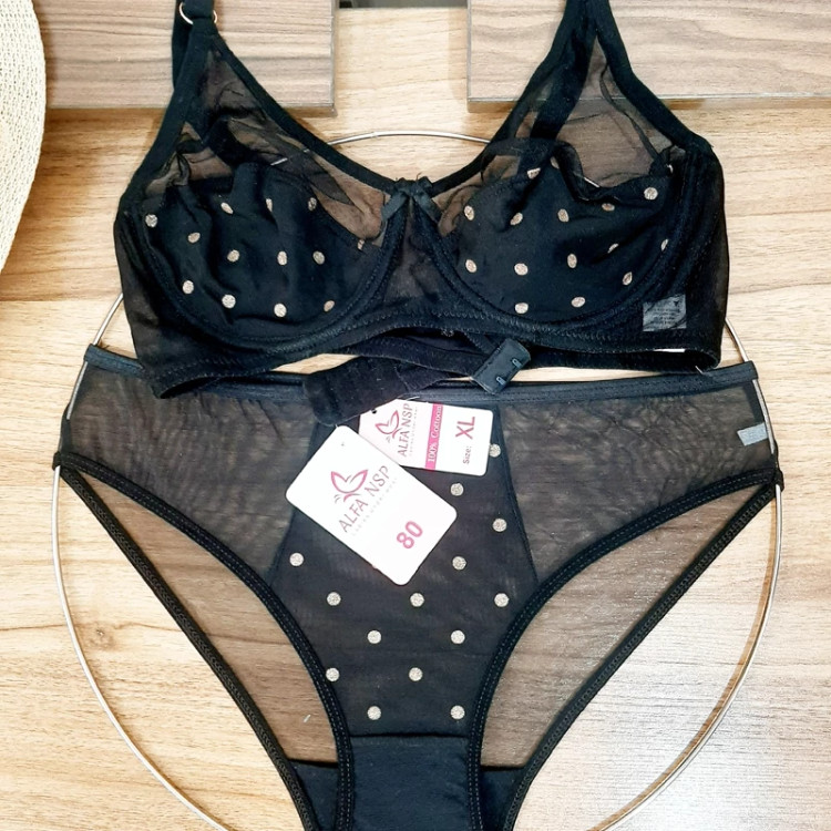 سوتین و شورت تورگاز فنردار طرح طلاکوب برند آلفا ضد حساسیت